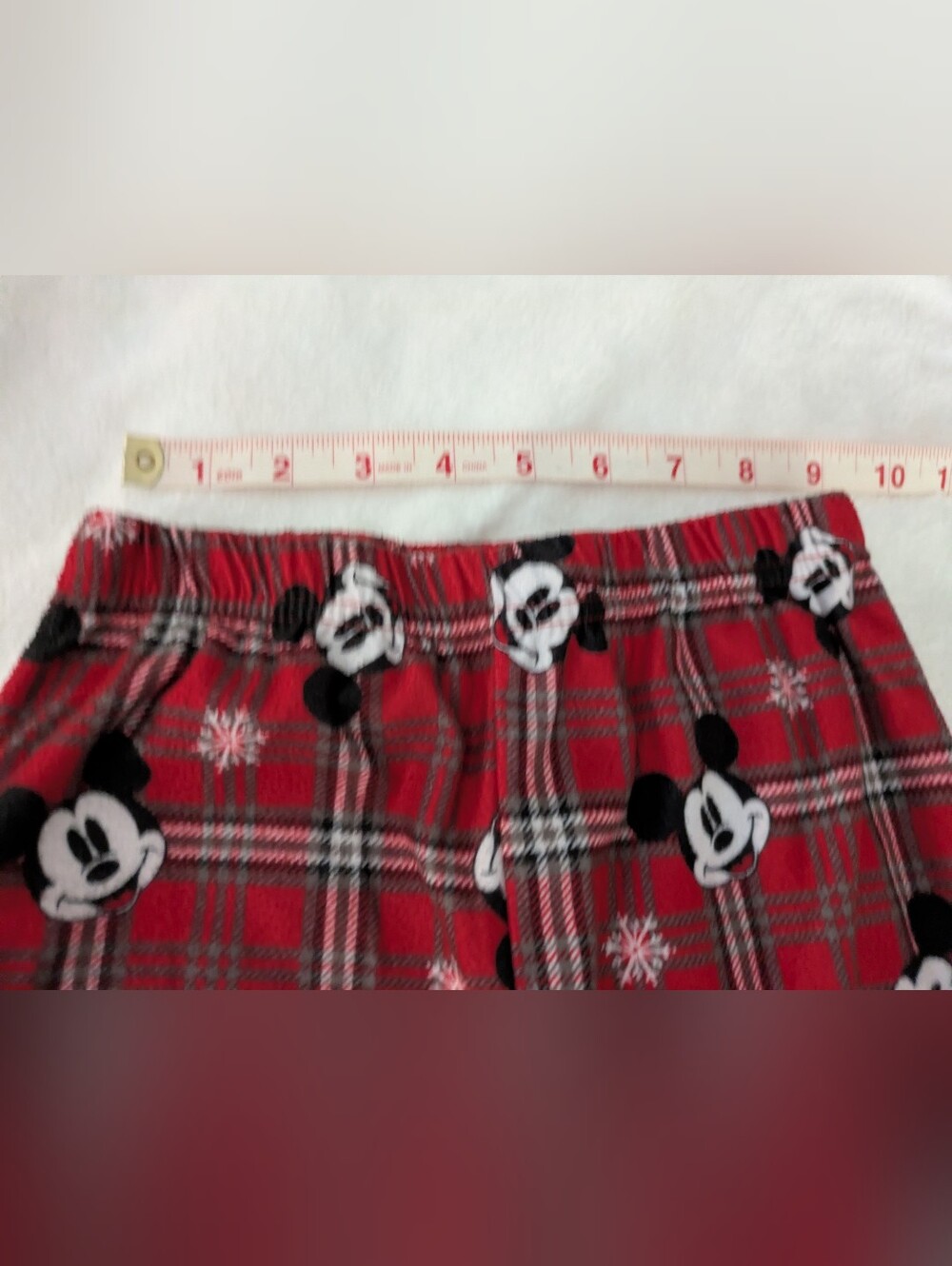 GUC Mickey Mouse Christmas winter snow plaid flannel shirt and pants pajama set - Picture 7 of 7